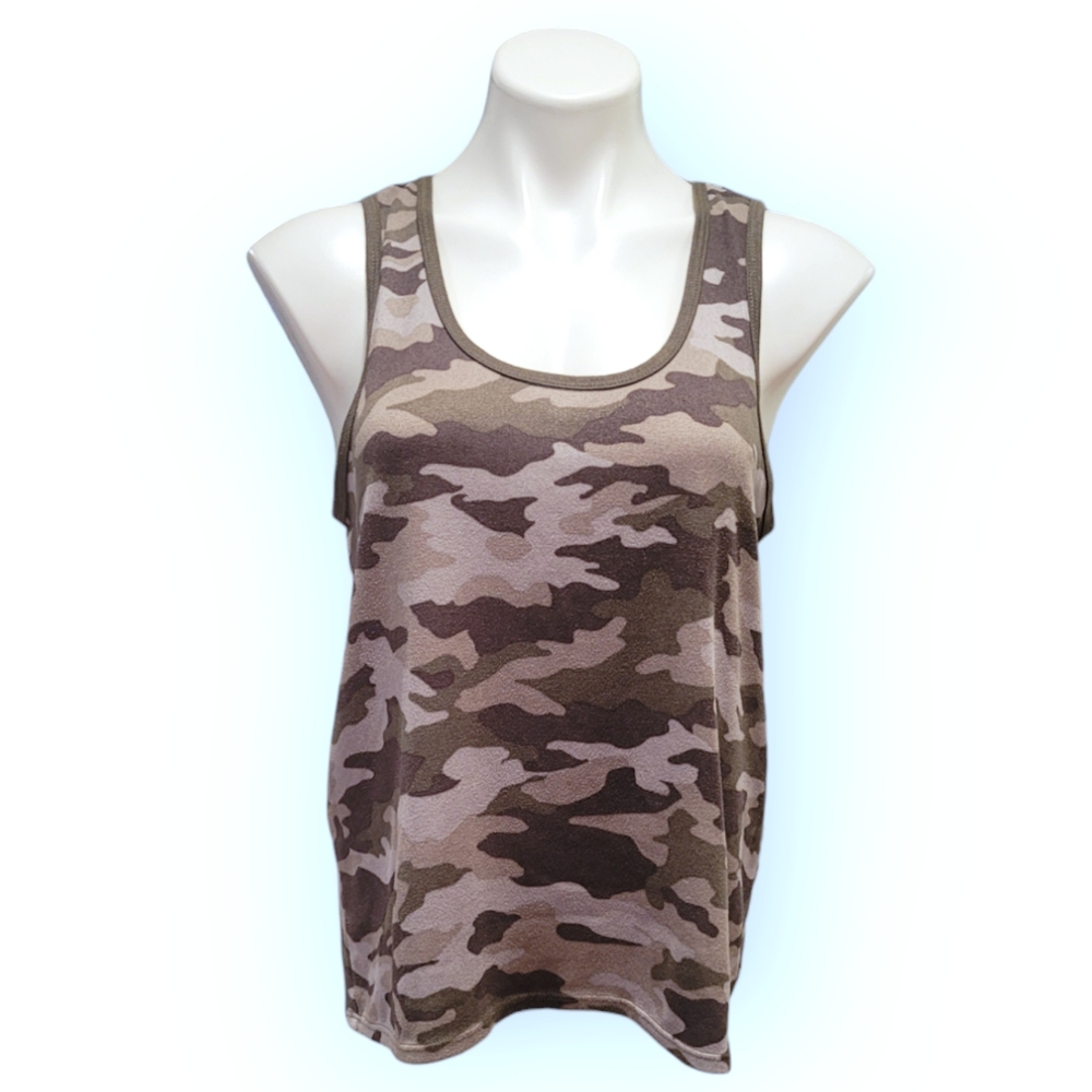 Lucky Brand Womens Medium Camo Tank Top